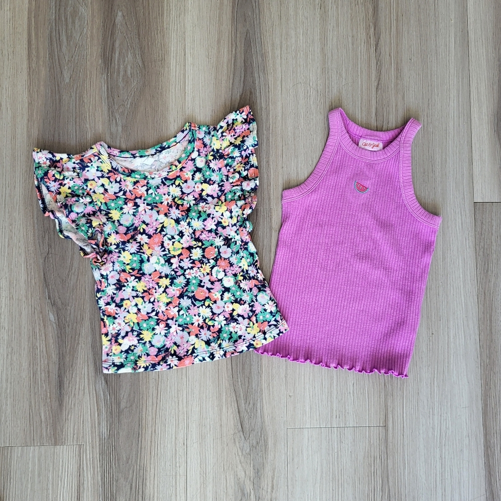 Floral and Pink Kids Tops Bundle.